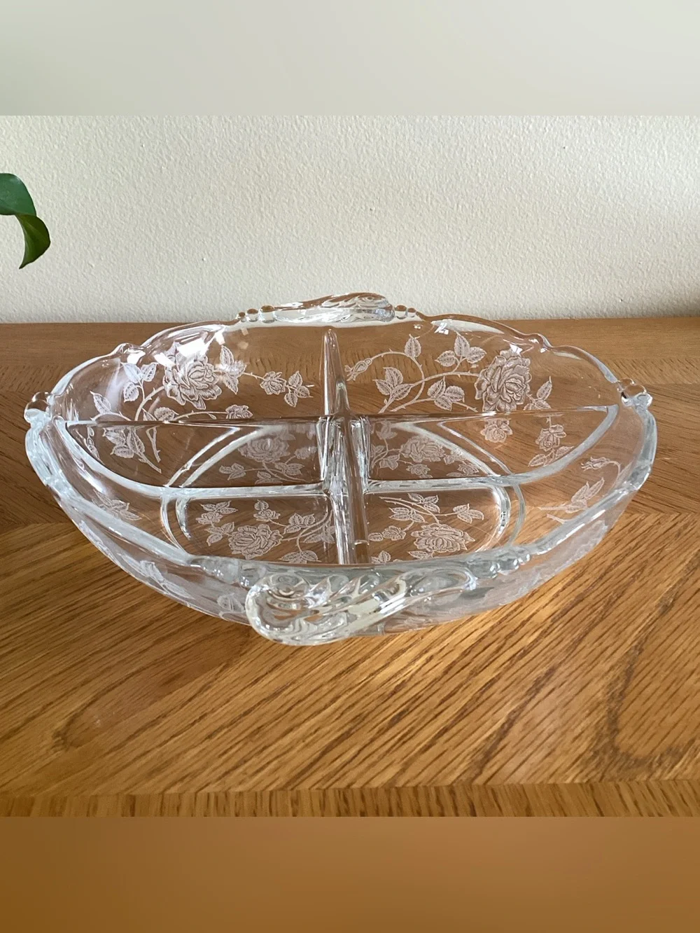 Vintage Heisey Rose Clear Crystal 9